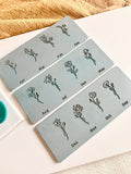 Birth Flower Rubber Texture Mat ( Set Of Three Mats)