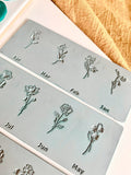 Birth Flower Rubber Texture Mat ( Set Of Three Mats)