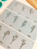 Birth Flower Rubber Texture Mat ( Set Of Three Mats)