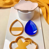 Cloud and Raindrop Trinket Dish Cutter