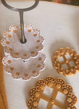 Flower Inlay Tiered Tray Cutter