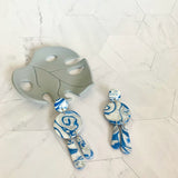 Double Sided Photography Backdrop - Grey Tile and Neutral Marble