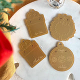 Acrylic Gift Tag -  Clear And Muted Gold