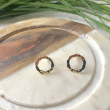 Dangle and Drop Circle Post with Hole - Nickel free (2PCS)