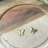 Flat Butterfly Charm - Nickel Free (2PCS)