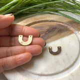 U Shape Flat Charm - Nickel Free (2 PCS)
