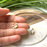 Hammered Drop Charm - Nickel Free (2 PCS)