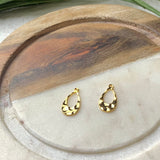 Hammered Drop Charm - Nickel Free (2 PCS)