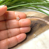 Cubic Zirconia Flowers - Nickel free (2 PCS)