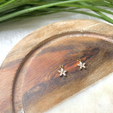 Cubic Zirconia Flowers - Nickel free (2 PCS)
