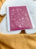 Silk Screens (Coral cockatoo) - Marble Crackle