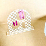 Earring Stand - Checkerboard