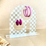 Earring Stand - Checkerboard