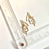 Abstract Faces-6/ Brass / (10 PCS)