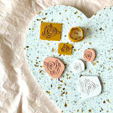Rose Polymer Clay Cutter and Stamp Set Bundle I Earring Cutter I 3D Printed Cutter I Polymer Clay Tool I Clay Tools I Jewellery Making