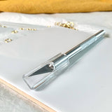 Knife, Excel™, plastic / aluminum / steel, clear, 5-3/4 x 1/4 inches with double honed blade