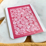 Silk Screens (Coral cockatoo) - Monstera