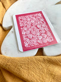 Silk Screens (Coral cockatoo) - Monstera