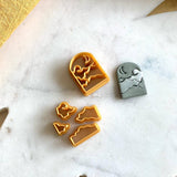 3D Effect Moonscape Five Cutters and Stamp Set