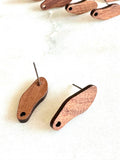 Wood Earring Stud Topper/ Abstract (5 Pairs)