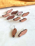 Wood Earring Stud Topper/ Abstract (5 Pairs)