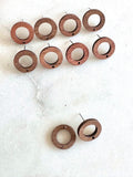 Wood Earring Stud Topper/ Circle (5 Pairs)