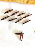 Wood Earring Stud Topper/ Eye Shaped(5 Pairs)