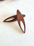 Wood Earring Stud Topper/ Eye Shaped(5 Pairs)