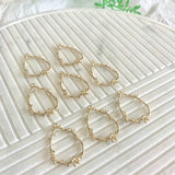 Gold Plated Stainless Steel Floral Charm (4 PCS)