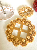 Flower Inlay Tiered Tray Cutter