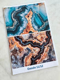 Water Soluble Transfer Paper - Geode Print Two (Set Of Four)