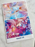 Water Soluble Transfer Paper - Geode Print Two (Set Of Four)