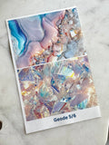 Water Soluble Transfer Paper - Geode Print One (Set Of Four)
