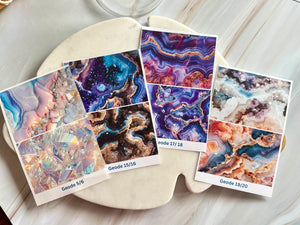 Water Soluble Transfer Paper - Geode Print One (Set Of Four)
