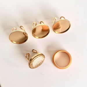 Large Circle Ring Base and Cutter (18K Gold Plated)