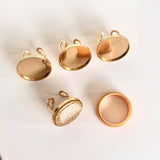 Large Circle Ring Base and Cutter (18K Gold Plated)
