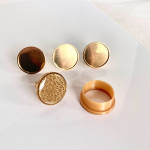 Large Circle Ring Base and Cutter (18K Gold Plated)