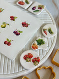 Fruits and Vegetables Transfer Paper And Five Cutters Set (Makes Great Magnet)