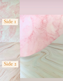 Double Sided Photography Backdrop - Pink and Neutral Marble
