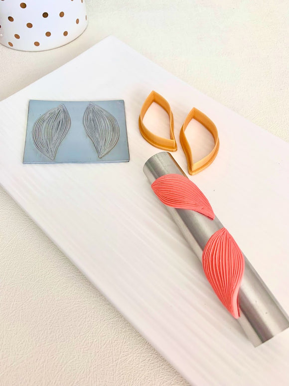 Petal Shape Cutter And Texture Mat For 3D Earrings