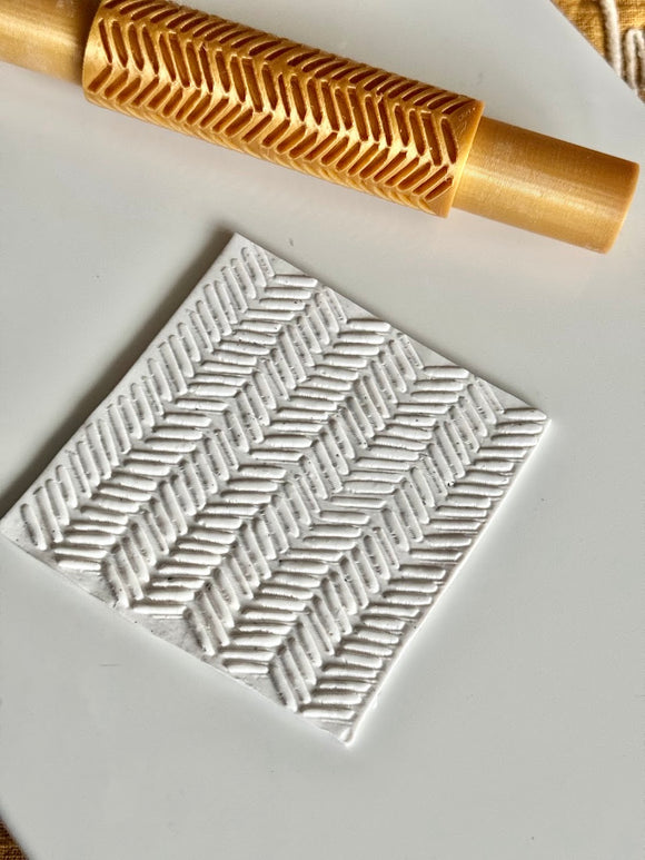 Texture roller - Abstract Herringbone Pattern