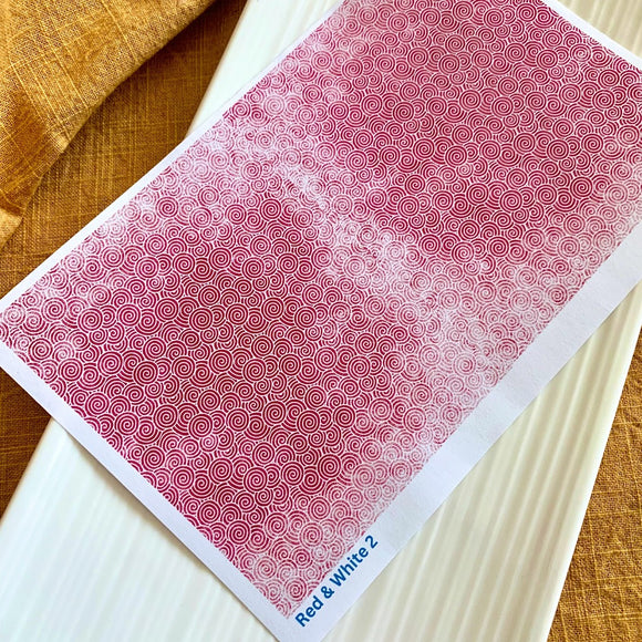 Water Soluble Transfer Paper - Red & White Pattern 2