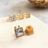 Small Square Ring Base and Cutter (18K Gold Plated)