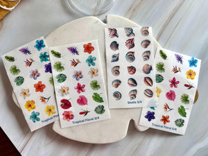 Water Soluble Transfer Paper - Tropical Print One (Set Of Four)