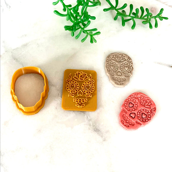 Sugar Skull Stamp and Cutter Combo