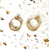 14Kt Gold filled 15mm round Hoops