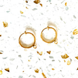 Gold-Plated Brass 13mm Round Hoops with Spring Closure