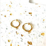 Gold-Plated Brass 13mm Round Hoops with Spring Closure