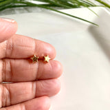 Gold-Plated Brass Simple Star Stud