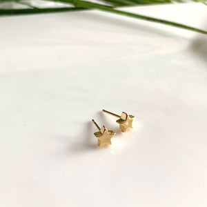 Gold-Plated Brass Simple Star Stud